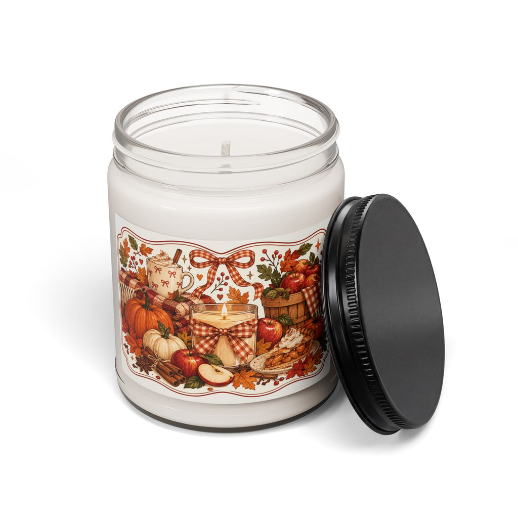 Autumn Harvest Soy Candle — 9oz Scented Fall Candle (Pumpkin, Apple & Spice)