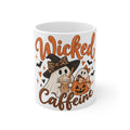 Wicked Caffeine Halloween Mug — Cute Ghosts, Pumpkin Spice Coffee Cup
