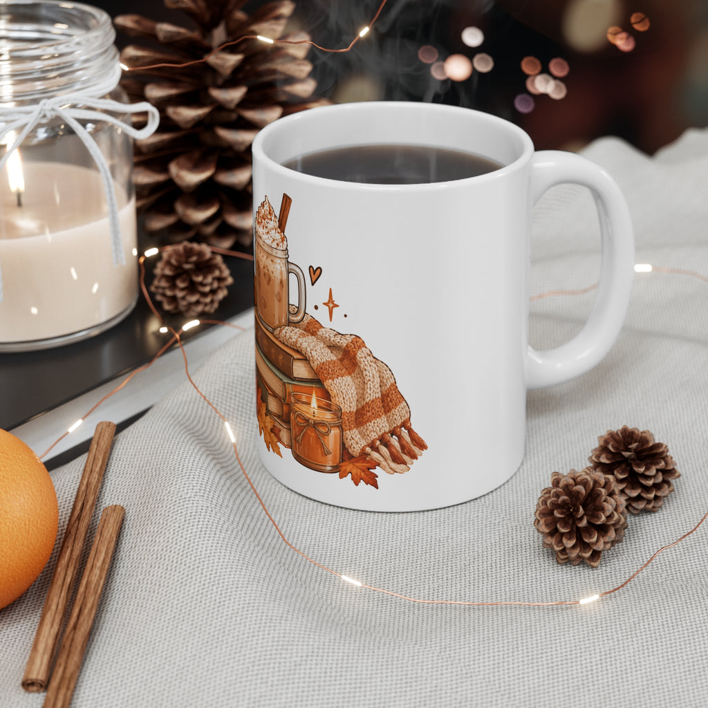 Autumn Cozy Coffee Mug — Pumpkin Spice Latte & Fall Pumpkins 11oz