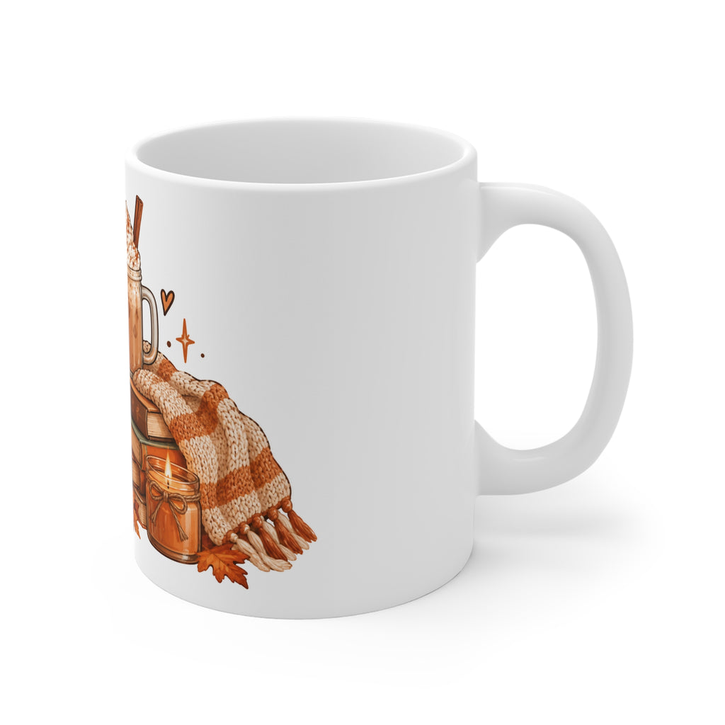 Autumn Cozy Coffee Mug — Pumpkin Spice Latte & Fall Pumpkins 11oz